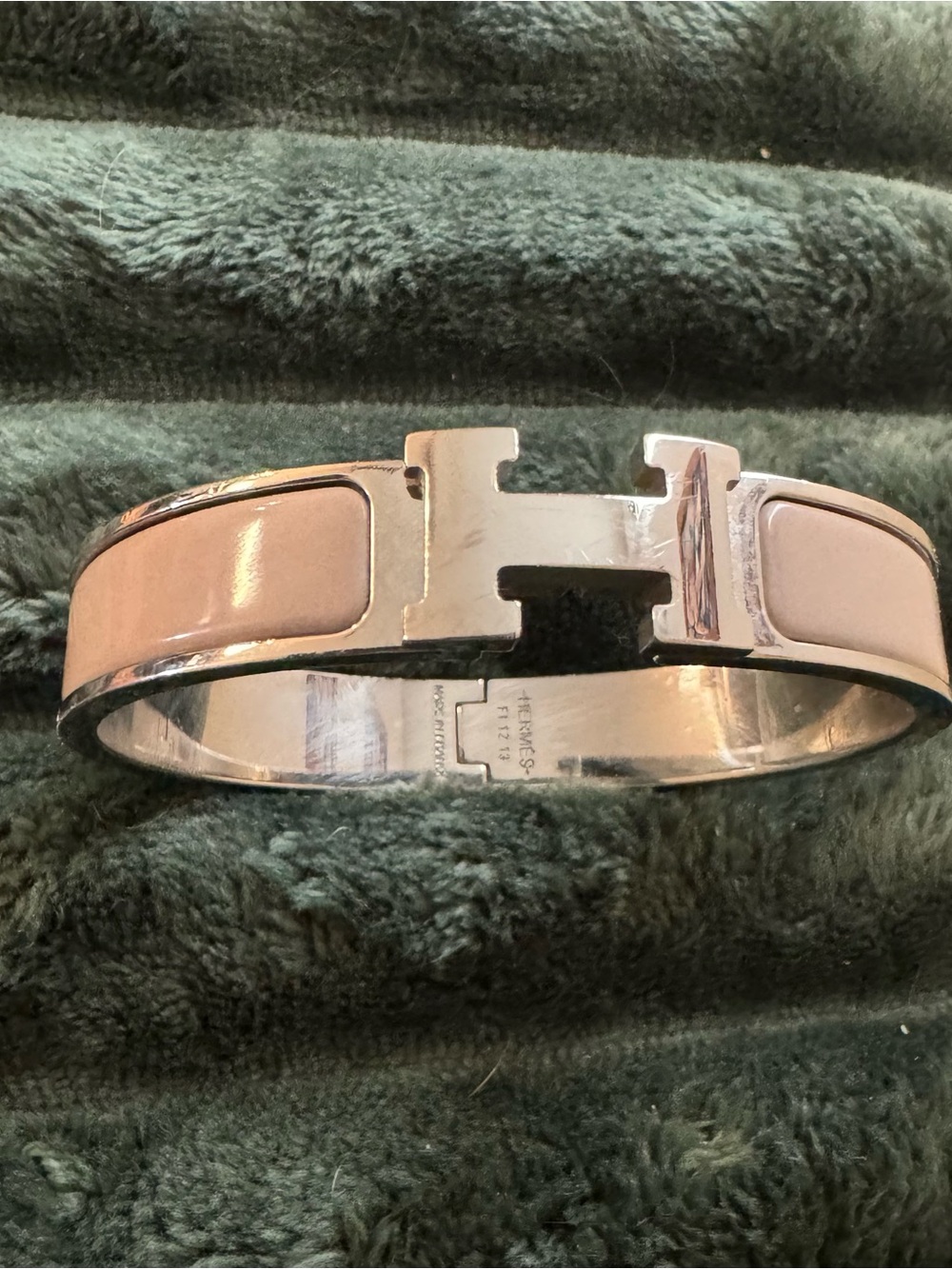 Hermès Clic H Bracelet PM Marron Glacé Palladium Hardware